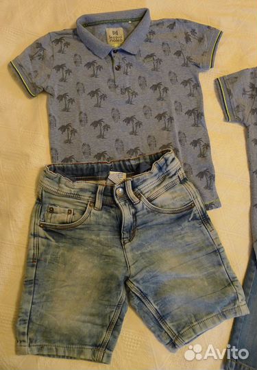 Джинсовые шорты плюс майки 128 см 7-8 лет