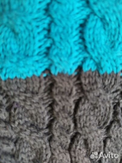 Тапочки носки вязаные двуслойные HobbyLine размер