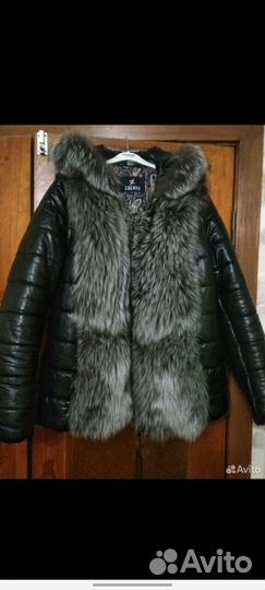 Куртка кожаная женская с мехом зимняя