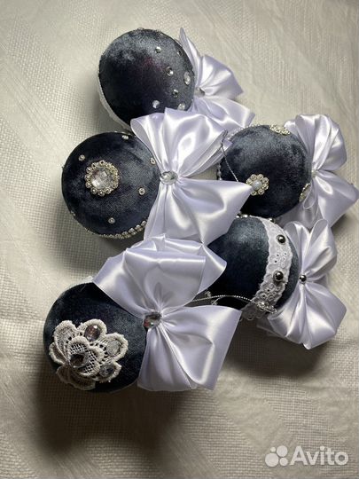 Елочные шары бархат