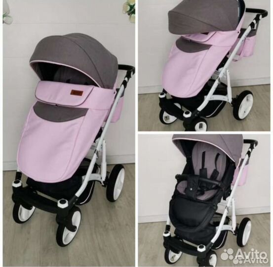 Коляска 2в1 rico basic aicon эко кожа