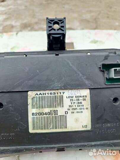 Щиток приборов рено меган2