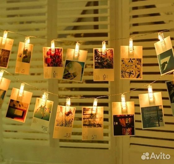 Гирлянда прищепки светодиодная