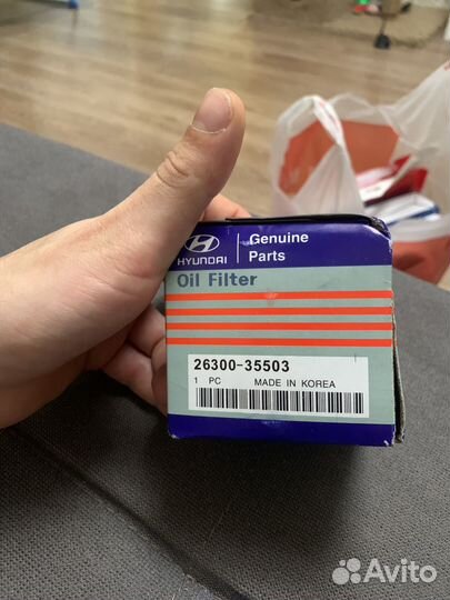 Оригинальный масляный фильтр kia/hyundai
