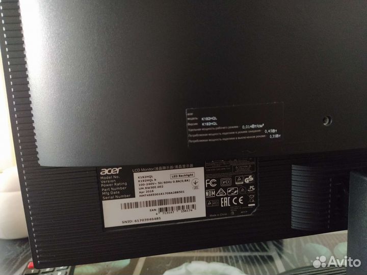 Монитор Acer k192hql