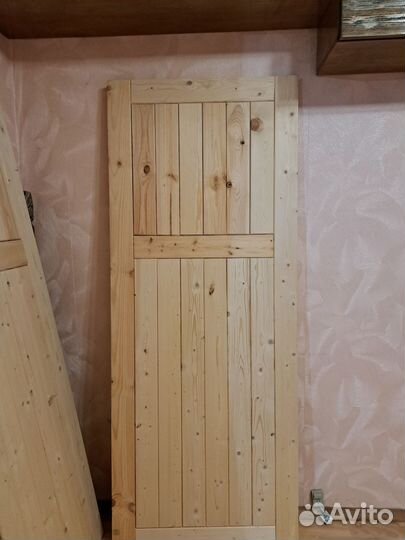 Дверь дгу-Н из сосны неокрашенная