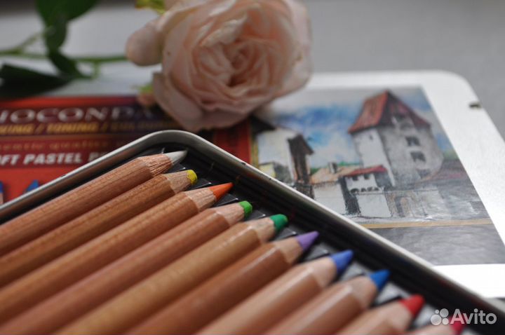 Пастельные карандаши Koh-i-noor 12 цветов из Праги