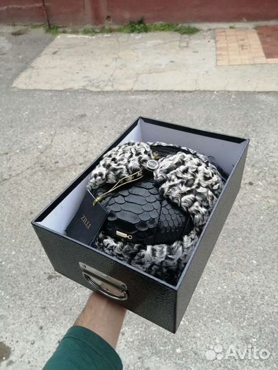 Ушанка каракуль питон