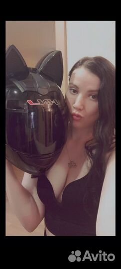 Мотошлем кошка с ушками аксессуары для фотосессии