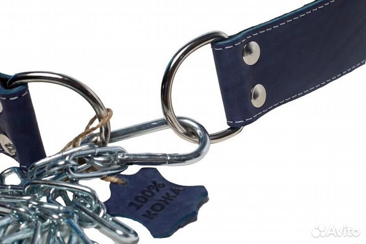 Пояс кожаный с цепью (лифтерский) 85 см