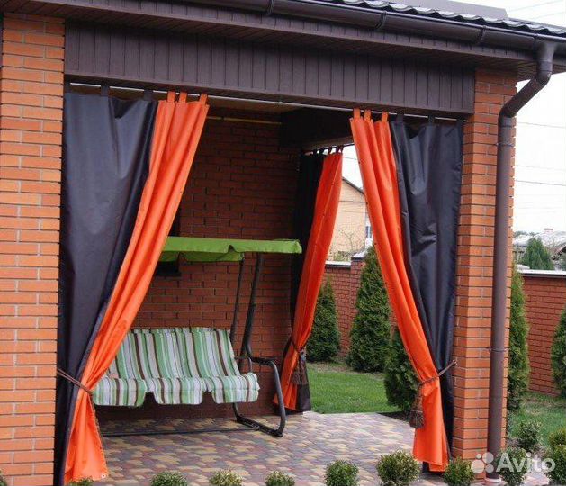 Уличные шторы для беседки из ткани оксфорд