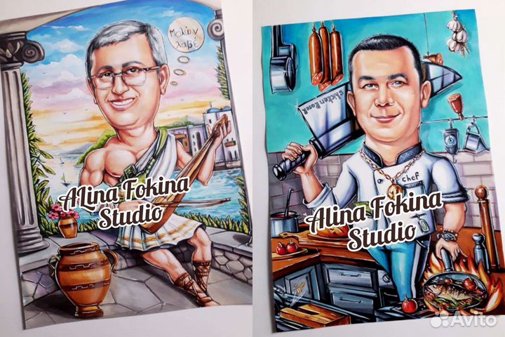 Шарж, Портрет по фото. Шаржист на праздник