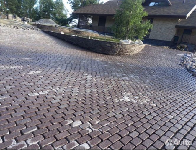 Брусчатка колото галтованная от 100 м2