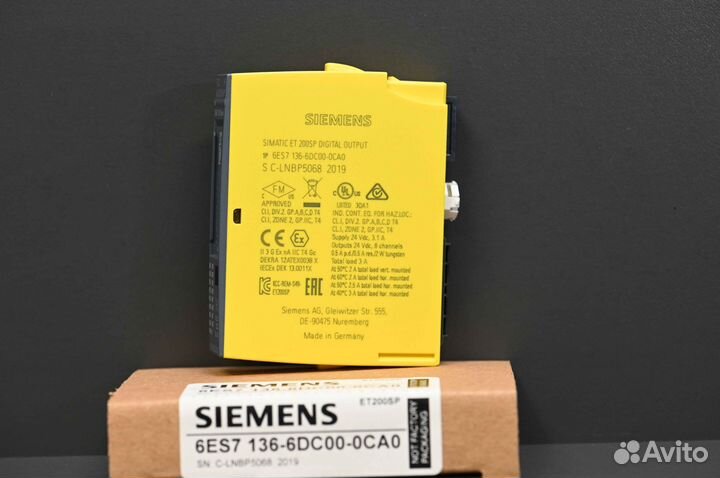 Siemens 6ES7 136-6DC00-0CA0 новый, 2019 г. 1 шт