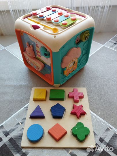 Развивающий кубик сортер, игрушки