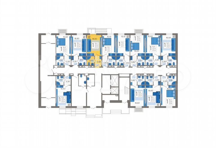 Апартаменты-студия, 23,9 м², 1/12 эт.