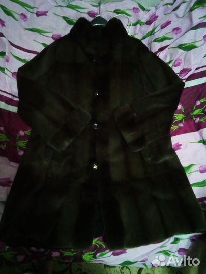 Шуба натуральный мех, большого размера 58-60