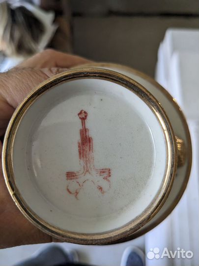 Фарфоровый самовар Гжель