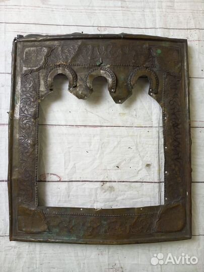 Старинный оклад к иконе святых Столпников