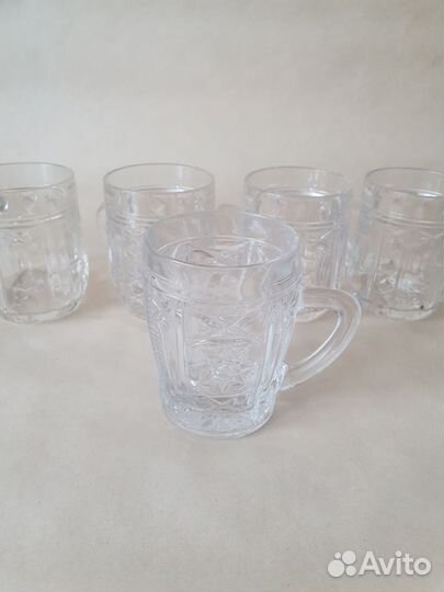 Пивная кружка хрусталь СССР 5шт