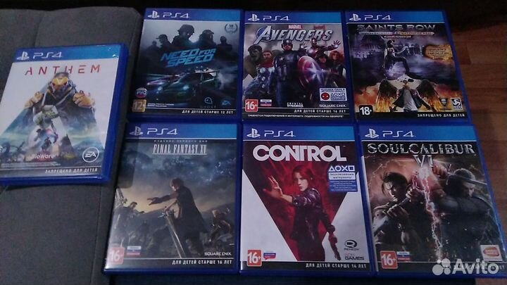 Игры PS4 Control, Avengers, Need for Speed и т.д