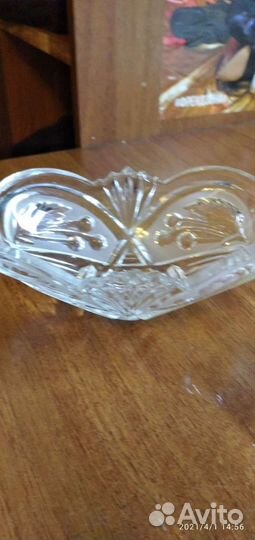 Хрустальная конфетница цена за обе