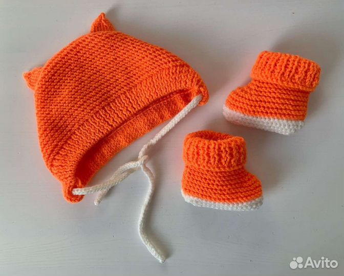 Шапочка + пинетки