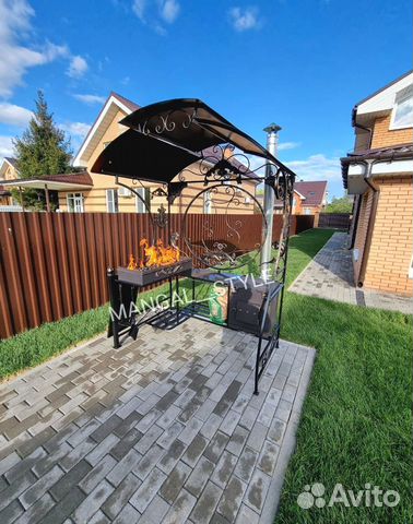 Мангал с крышей