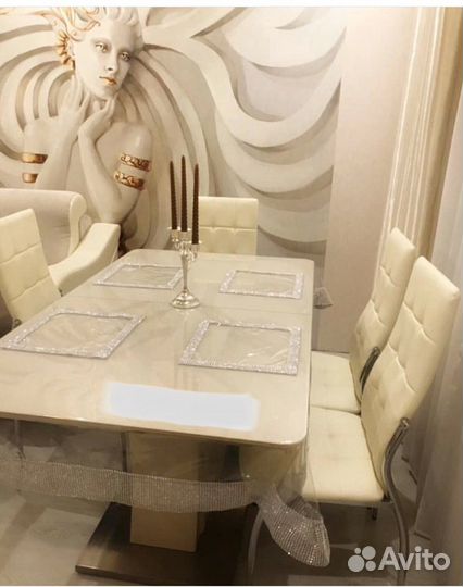 Прозрачные скатерти со стразами