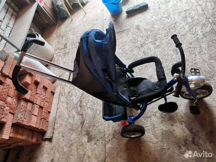 Велосипед коляска с ручкой