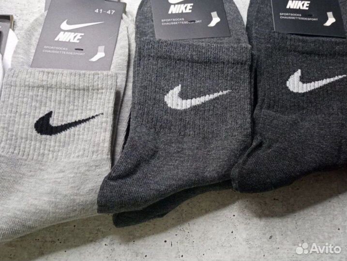 Носки Nike высокие белые