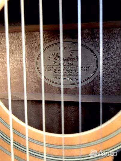 Fender CD60 NAT Акустическая гитара