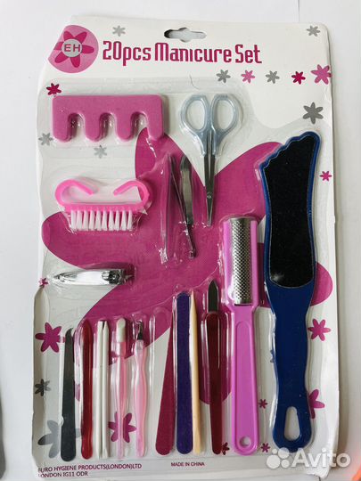 Набор для маникюра и педикюра, 18 предметов