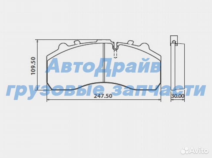 Колодки тормозные 29061 для суппорта Knorr SB SN