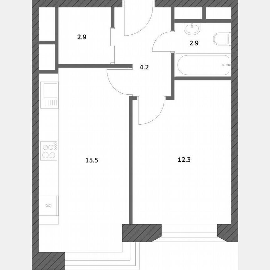 1-к. квартира, 37,8 м², 11/23 эт.