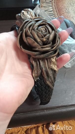 Ободок для волос из кожи