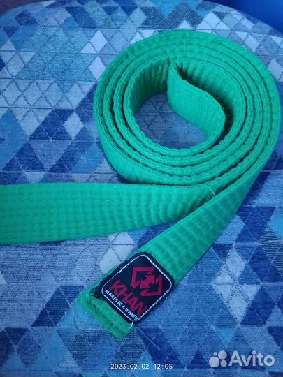 Зеленый и зелено-синий пояс