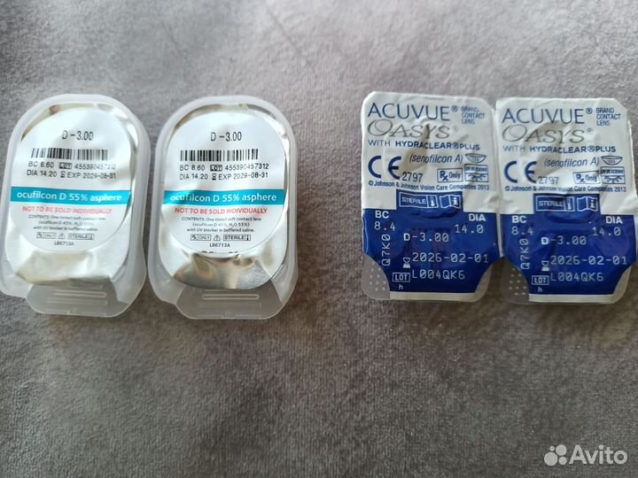 Линзы контактные