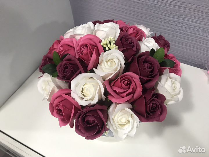 Букет из мыльных роз 27 шт