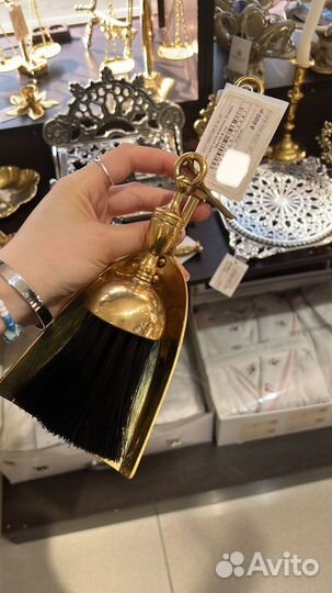 Совок и щетка из латуни