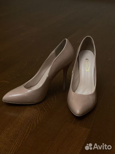 Туфли женские бежево-розовые