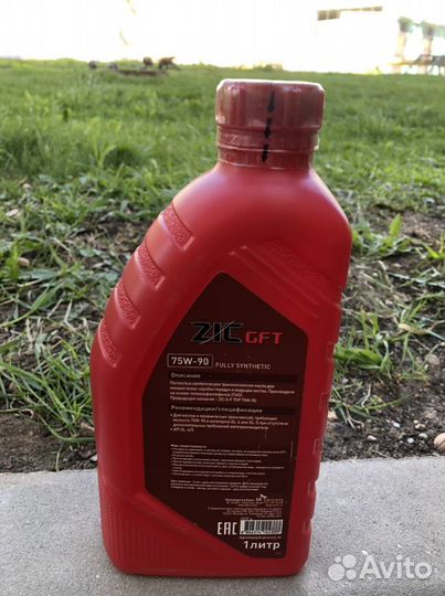 Масло 1 л трансмиссионное 75w90 Zic GFT синтетика