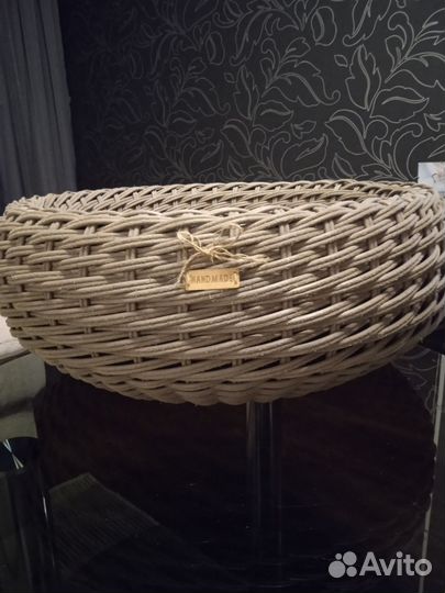 Лежанка для собак и кошек из ротанга 20 л