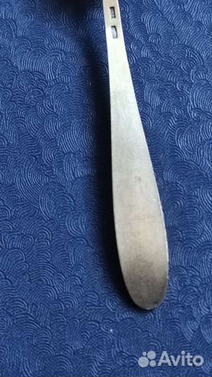 Ложка кофейная серебро 875 эмаль СССР