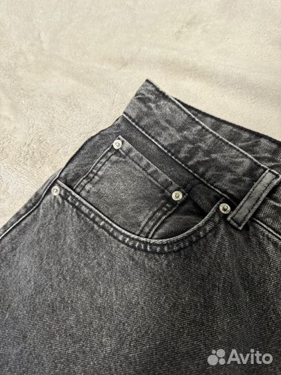 Джинсы широкие багги ecru