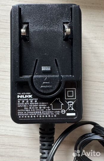 Блок питания (адаптер) для педалей эффектов NUX AC