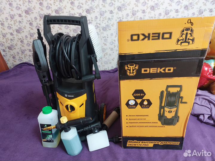 Мойка высокого давления deko dkcw170 PRO+Пенник