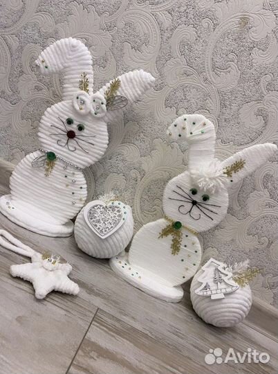 Новогодняя поделка в сад/школу.Заяц.Шар