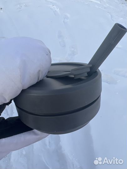 Стакан трансформер с трубочкой