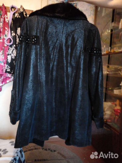 Куртка женская весна осень воротник норка